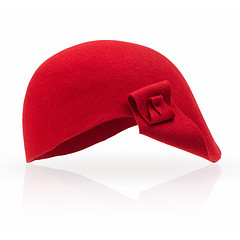 Kitty DoLittle red asymmetric cloche Kitty DoLittle red asymmetric cloche